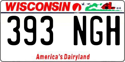 WI license plate 393NGH