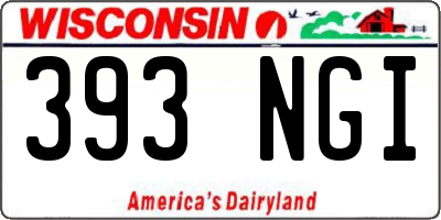 WI license plate 393NGI