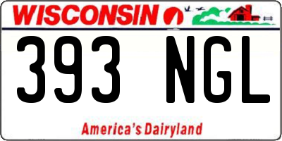 WI license plate 393NGL