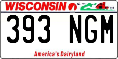 WI license plate 393NGM