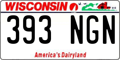 WI license plate 393NGN