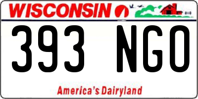 WI license plate 393NGO