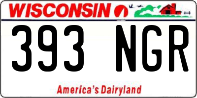 WI license plate 393NGR