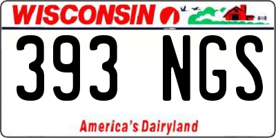WI license plate 393NGS