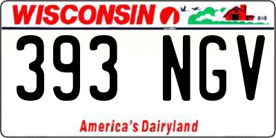WI license plate 393NGV
