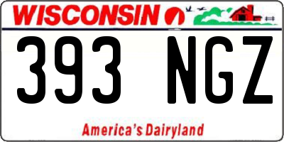 WI license plate 393NGZ