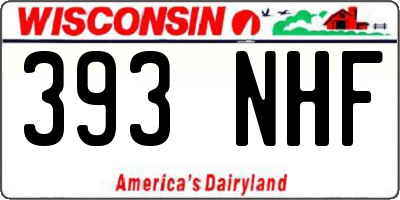 WI license plate 393NHF