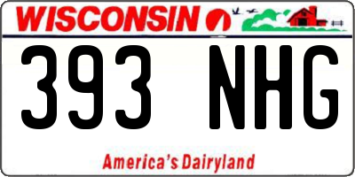 WI license plate 393NHG