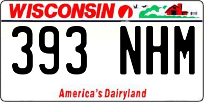 WI license plate 393NHM