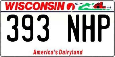 WI license plate 393NHP