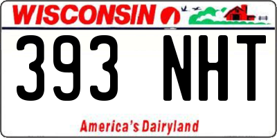 WI license plate 393NHT