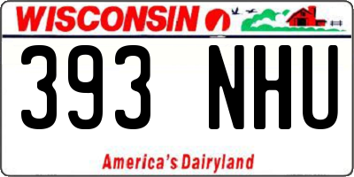 WI license plate 393NHU