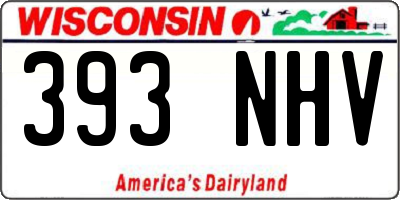 WI license plate 393NHV