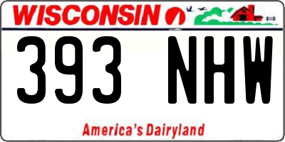 WI license plate 393NHW