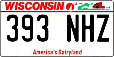WI license plate 393NHZ