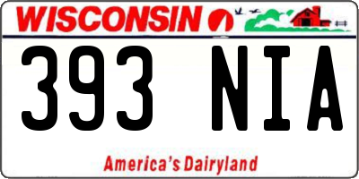 WI license plate 393NIA