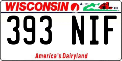 WI license plate 393NIF