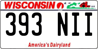 WI license plate 393NII