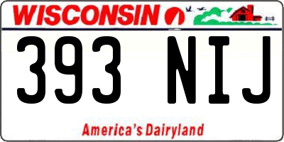 WI license plate 393NIJ
