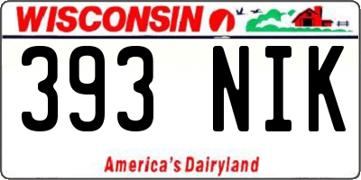 WI license plate 393NIK