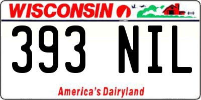 WI license plate 393NIL