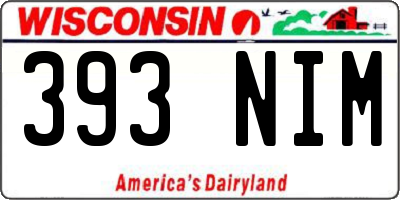 WI license plate 393NIM
