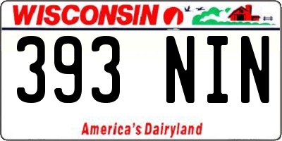 WI license plate 393NIN