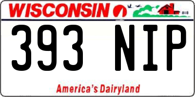 WI license plate 393NIP