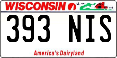 WI license plate 393NIS