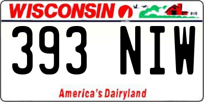 WI license plate 393NIW