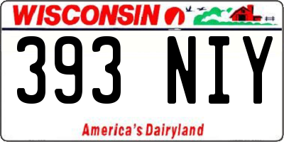 WI license plate 393NIY