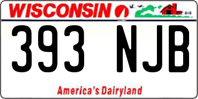 WI license plate 393NJB