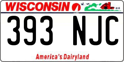 WI license plate 393NJC