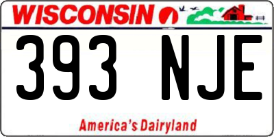 WI license plate 393NJE