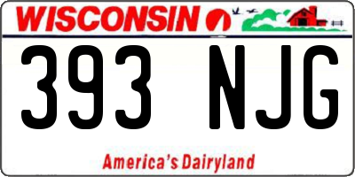 WI license plate 393NJG