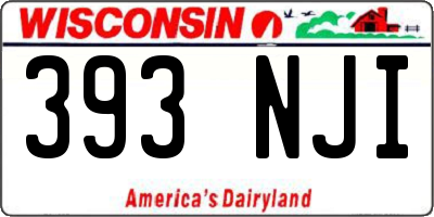 WI license plate 393NJI