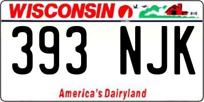 WI license plate 393NJK