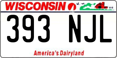 WI license plate 393NJL