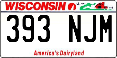 WI license plate 393NJM
