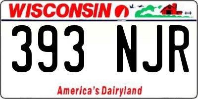 WI license plate 393NJR