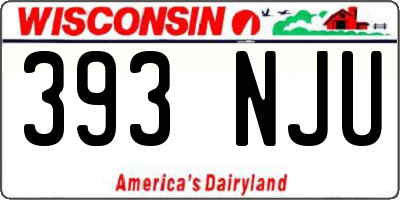 WI license plate 393NJU