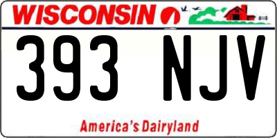 WI license plate 393NJV