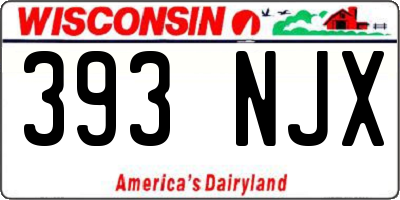 WI license plate 393NJX