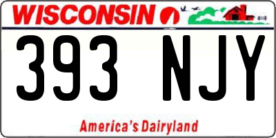 WI license plate 393NJY
