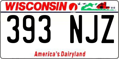 WI license plate 393NJZ