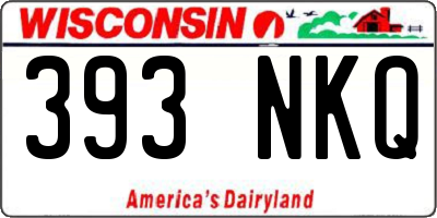 WI license plate 393NKQ