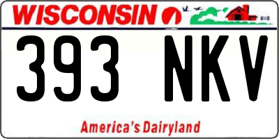 WI license plate 393NKV
