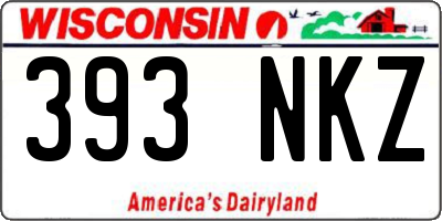 WI license plate 393NKZ
