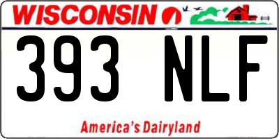 WI license plate 393NLF