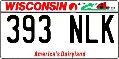 WI license plate 393NLK